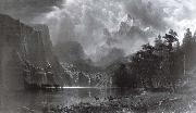 Albert Bierstadt Between the mountains of the Sierra Nevada in Californie oil